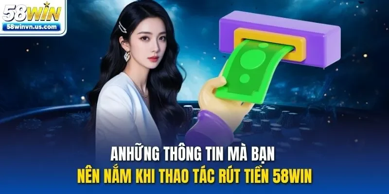 Hướng dẫn quy trình rút tiền 58WIN đơn giản